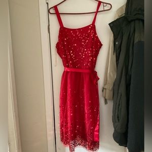 Justice red girls 20 sparkly dress